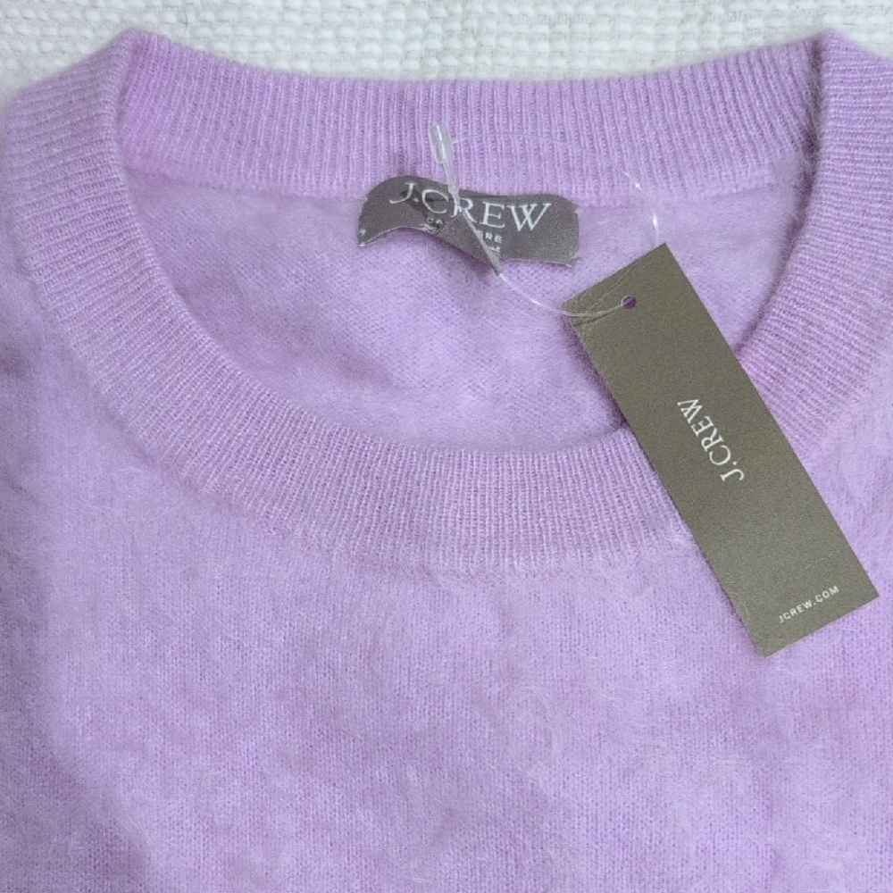J. Crew Light Purple Sweater Brushed Cashmere long sleeve - Picture 3 of 4